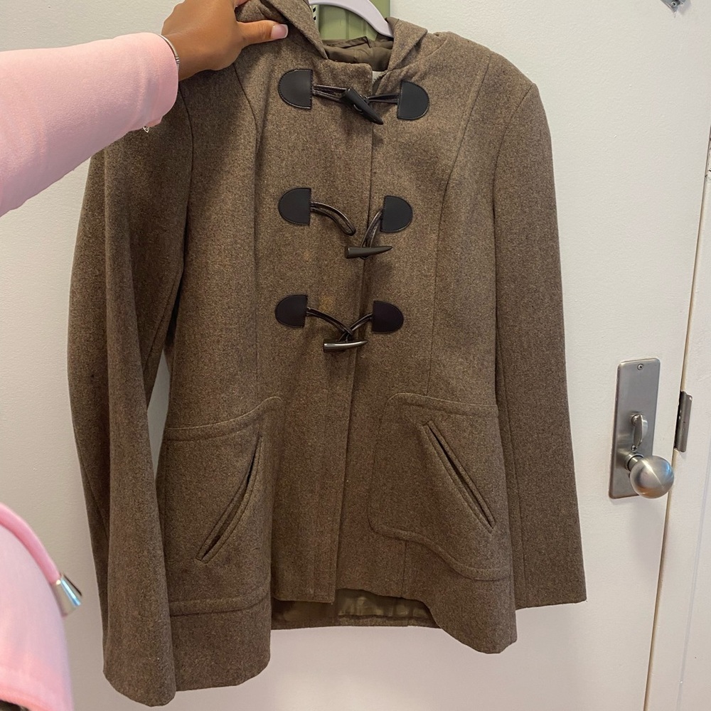 BRAND NEW ! NEW YORK & COMPANY WOOL COAT (attached hood)